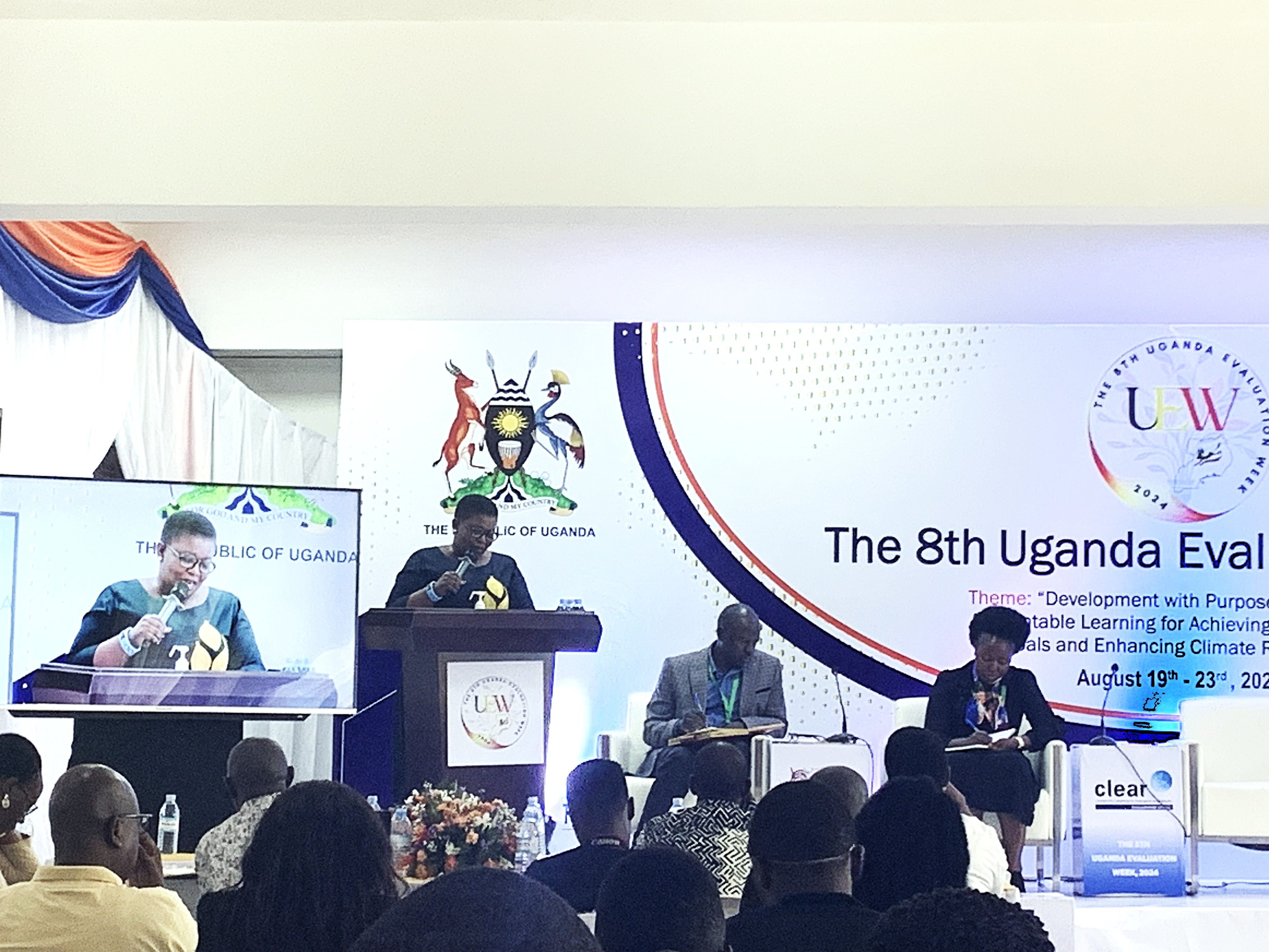 Keynote speaker at Uganda Evaluation Week 2024